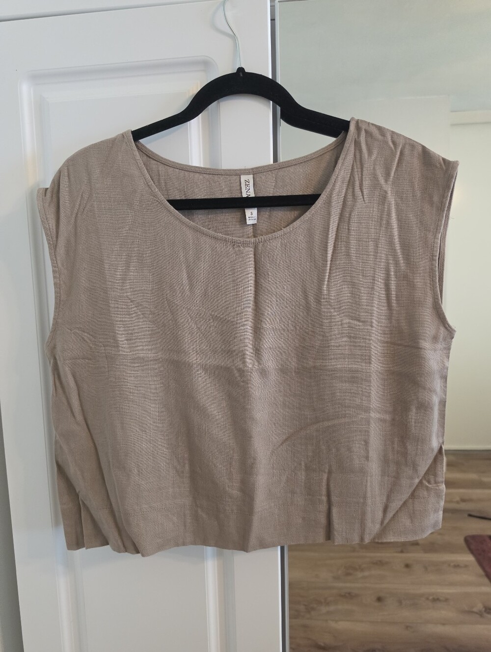 Zenana Mocha Linen Top - Size SMALL